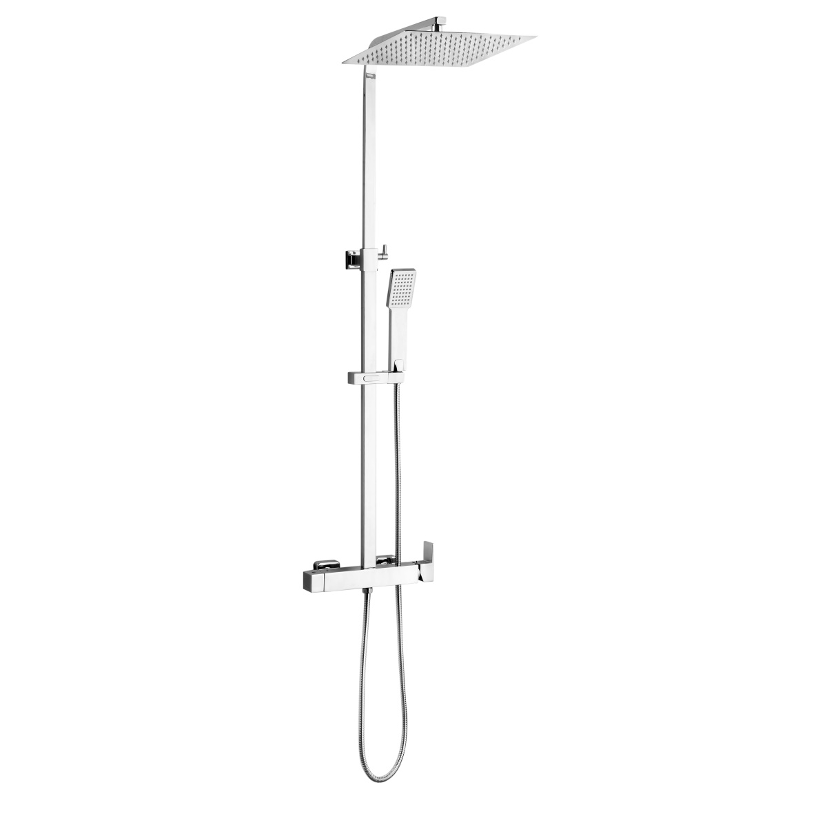 YS34185 Fyrkantig duschpelare, regnduschpelare med duschblandare, höjdjusterbar;