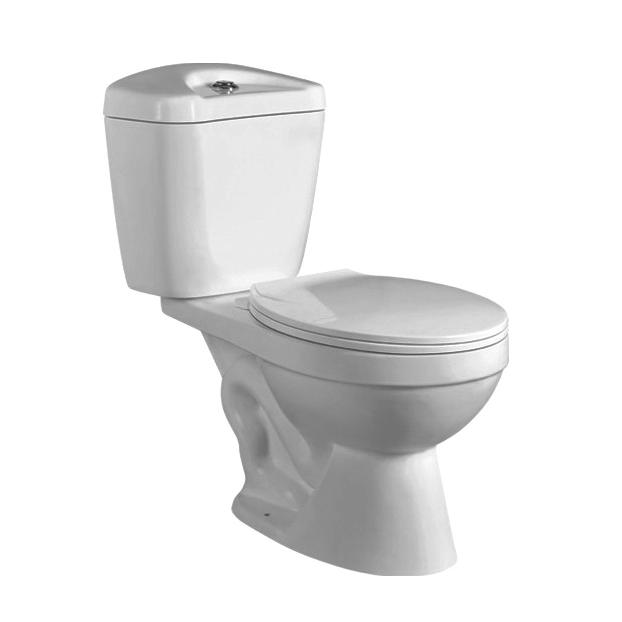 YS22207T 2-delad keramisk toalett, nära kopplad S-trap siphonic toalett;