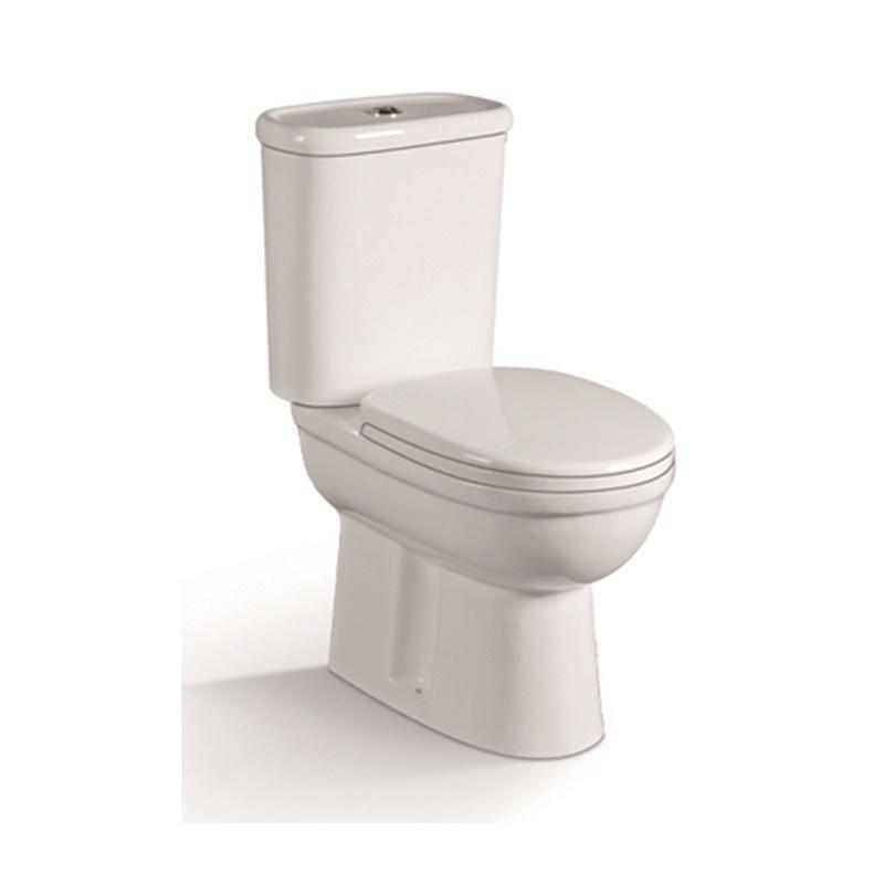 YS22215P Tvådelad keramisk toalett, nära kopplad P-fällbar tvätttoalett;