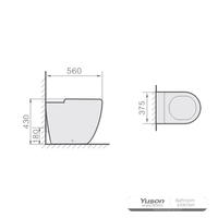 YS22239F Enkel stående keramisk toalett, P-trap spoltoalett;