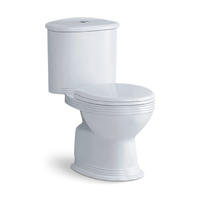 YS22262P 2-delad keramisk toalett, P-trap tvätta toalett;