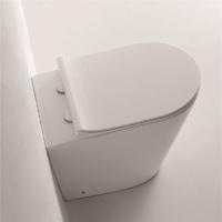 YS22268F Enkel stående keramisk toalett, kantlös, P-fälla avspolningstoalett;