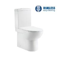 YS22275 2-delad kantlös keramisk toalett, P-trap tvätta toalett;