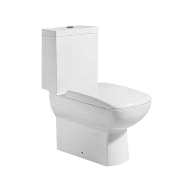 YS22305P2 2-delad keramisk toalett, P-fälla tvättdamm;