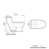 YS24206 keramisk toalett i ett stycke, sifonisk;