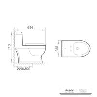 YS24256 keramisk toalett i ett stycke, sifonisk;
