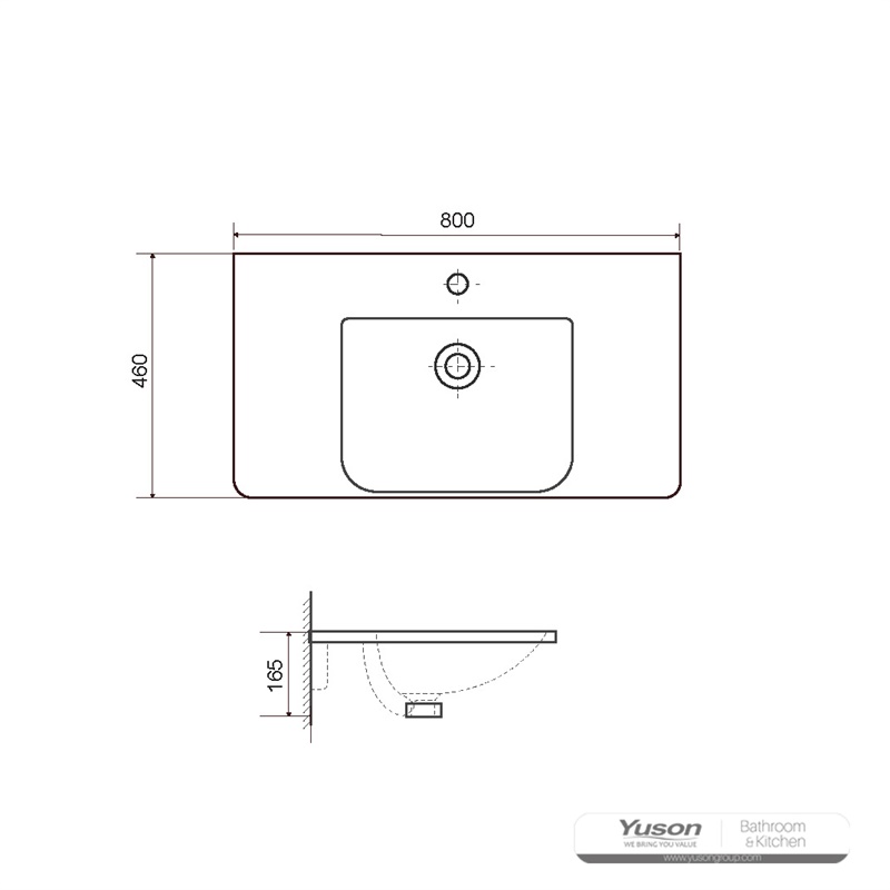 YS27307-80 Skåp i keramik, handfat, tvättställ;