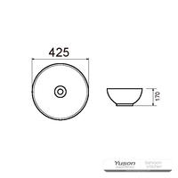 YS28207 Keramiskt handfat ovanför disk, konstnärligt handfat, keramiskt handfat;