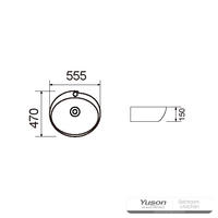 YS28351 Keramiskt handfat ovanför disk, konstnärligt handfat, keramiskt handfat;