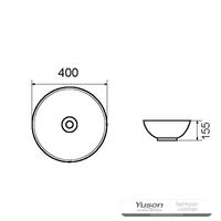 YS28401 Keramiskt handfat ovanför disk, konstnärligt handfat, keramiskt handfat;