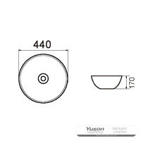 YS28403 Keramiskt handfat ovanför disk, konstnärligt handfat, keramiskt handfat;