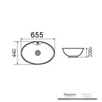 YS28412 Keramiskt handfat ovanför disk, konstnärligt handfat, keramiskt handfat;