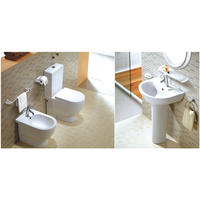 YS22214P 2-delad keramisk toalett, nära kopplad P-fälla avspolningstoalett;