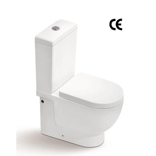 YS22214P Tvådelad keramisk toalett, nära kopplad P-fällningstvätttoalett;