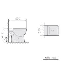 YS22212F Enkel stående keramisk toalett, P-trap spoltoalett;