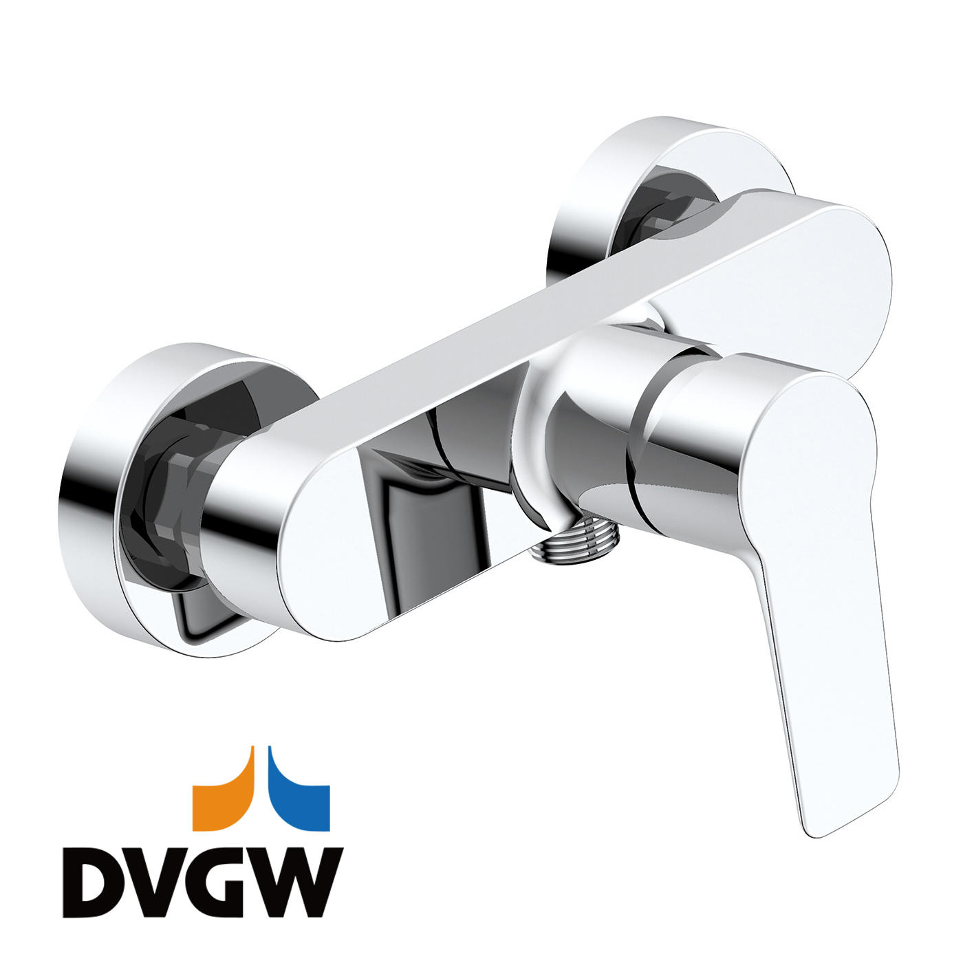 3187-20 DVGW-certifierad, mässingskran, en-grepps varm/kallvattenmonterad duschblandare