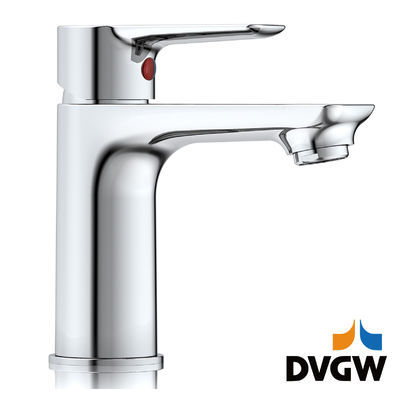 3187-30 DVGW-certifierad, mässingskran engrepps varm-/kallvattendäcksmonterad tvättställsblandare